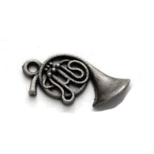 Zawieszka metalowa Charms ScrapBerry's Trąbka Srebro, 22mm